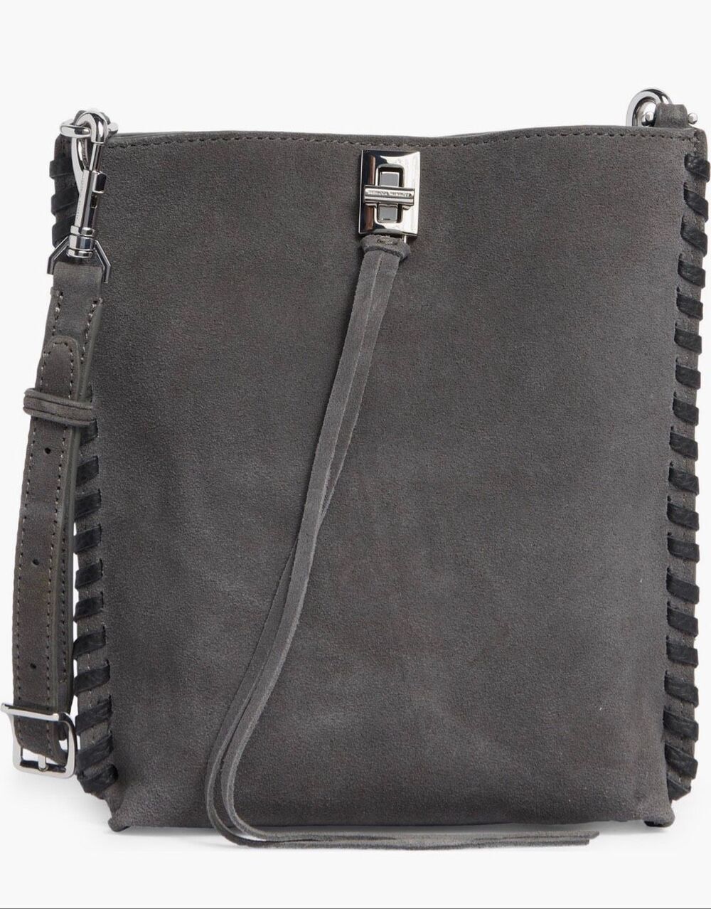 NWT Rebecca Minkoff Darren Shoulder Bag- Grey suede leather